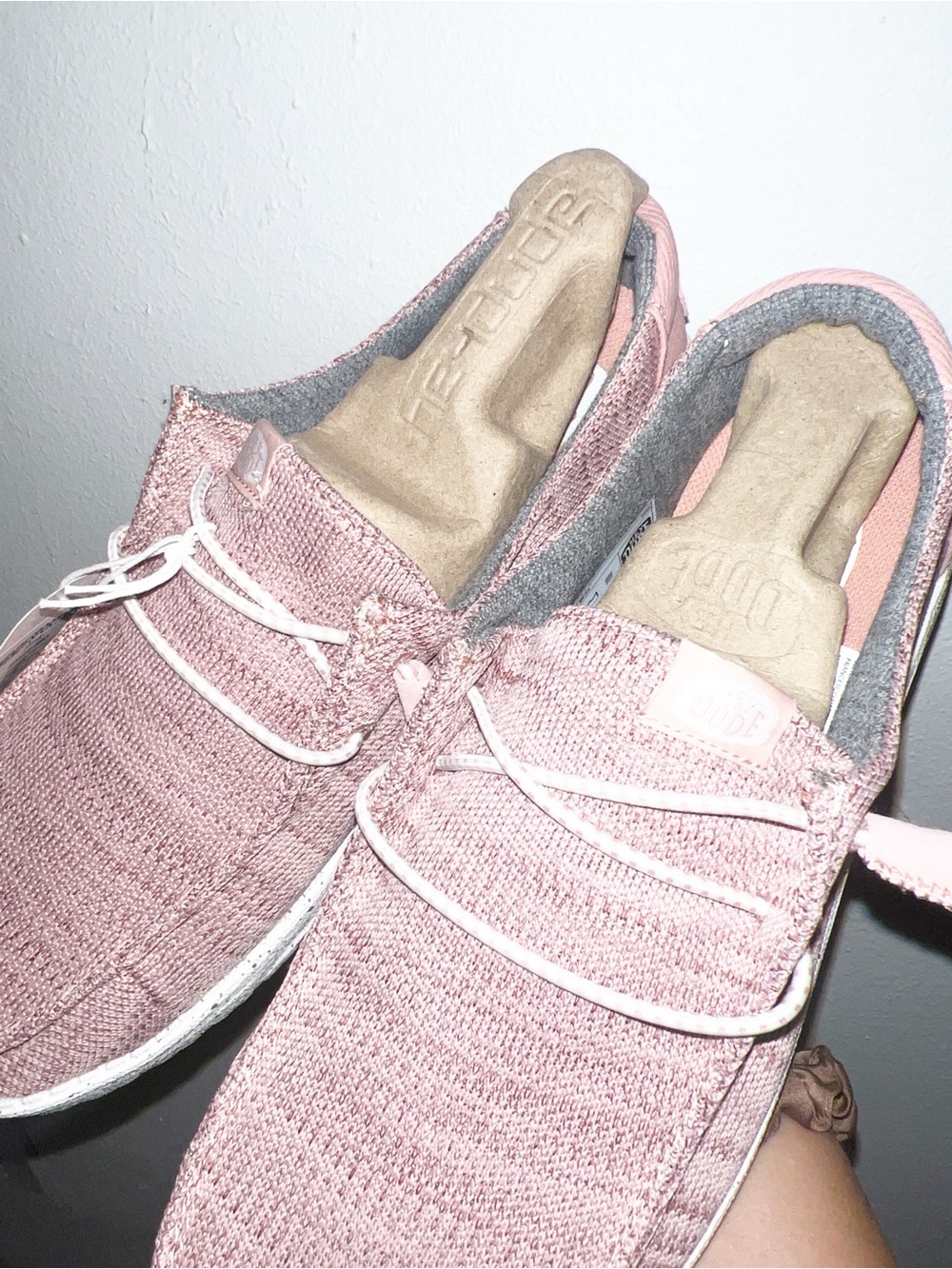 Hey Dude Wendy Women's Casual Knit Slip-On Sneakers - Dusty Pink - Picture 3 of 10